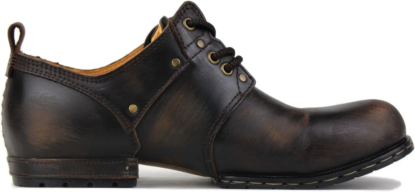 Mens Chukka Biker Cowboy Motorcycle Stylish Boots Combat Hiking Leather Casual Ankle Boots 6015-1-E-R