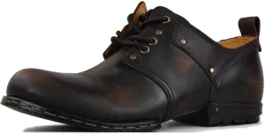 Mens Chukka Biker Cowboy Motorcycle Stylish Boots Combat Hiking Leather Casual Ankle Boots 6015-1-E-R