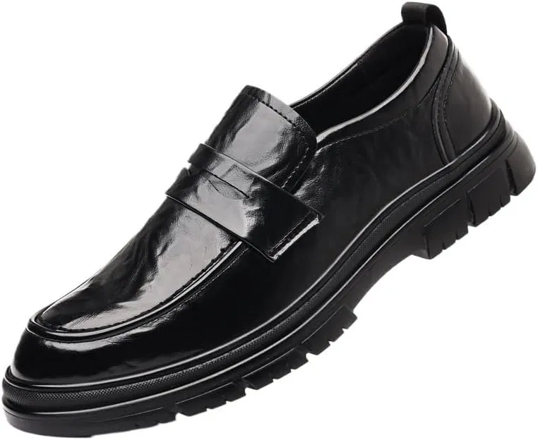 Mens Dress Sneakers Breathable Modern Breathable Leather Wingtip Brogue Oxfords Platform Wingtip