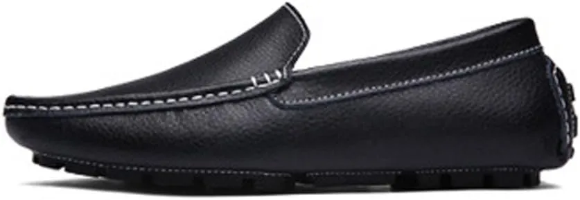 Men's Driving Penny Loafers Bare Vamp Leisure Boat Moccasins Soft Rubber Sole Casual