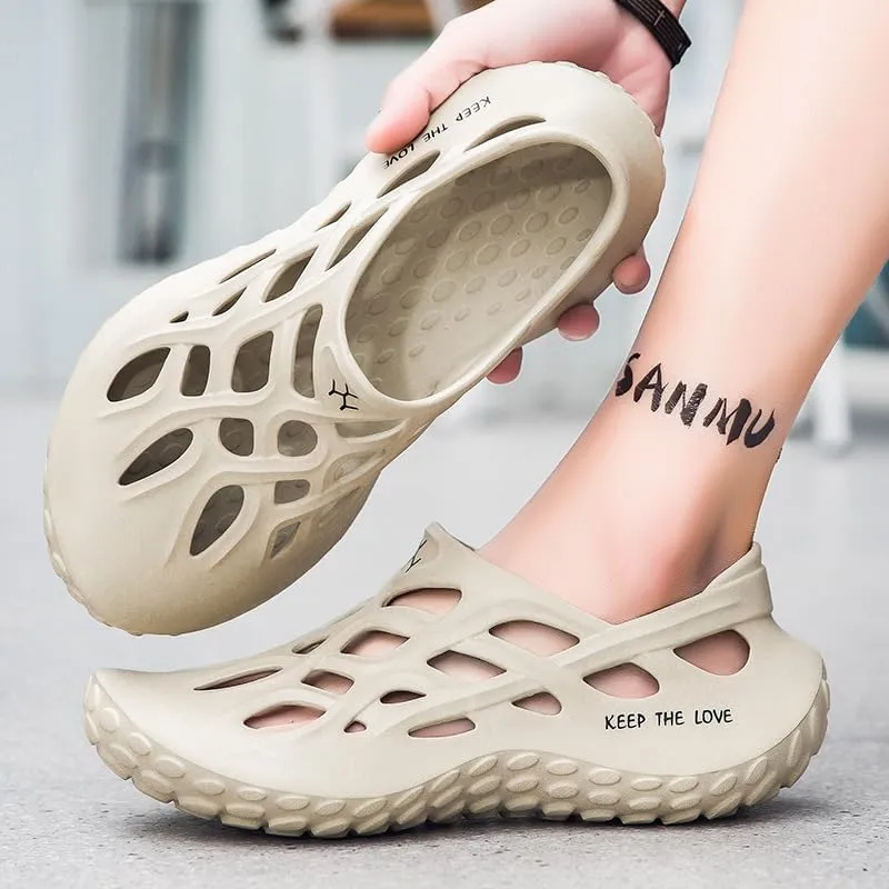 Men's Fashion Casual Casual Shoes Slip on Clogs Breathable, Quick Drying, Non-Slip Solid Color EVA Shoes