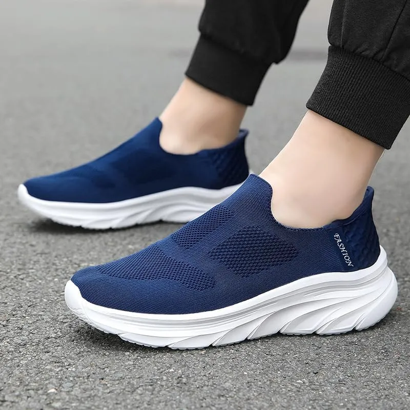 Men's Hands Free Slip On Sneaker Walking Shoes for Mens Dress Casual Comfortable Breathable Hiking Working All-Terrain Ankle Trekking Anti-Slip