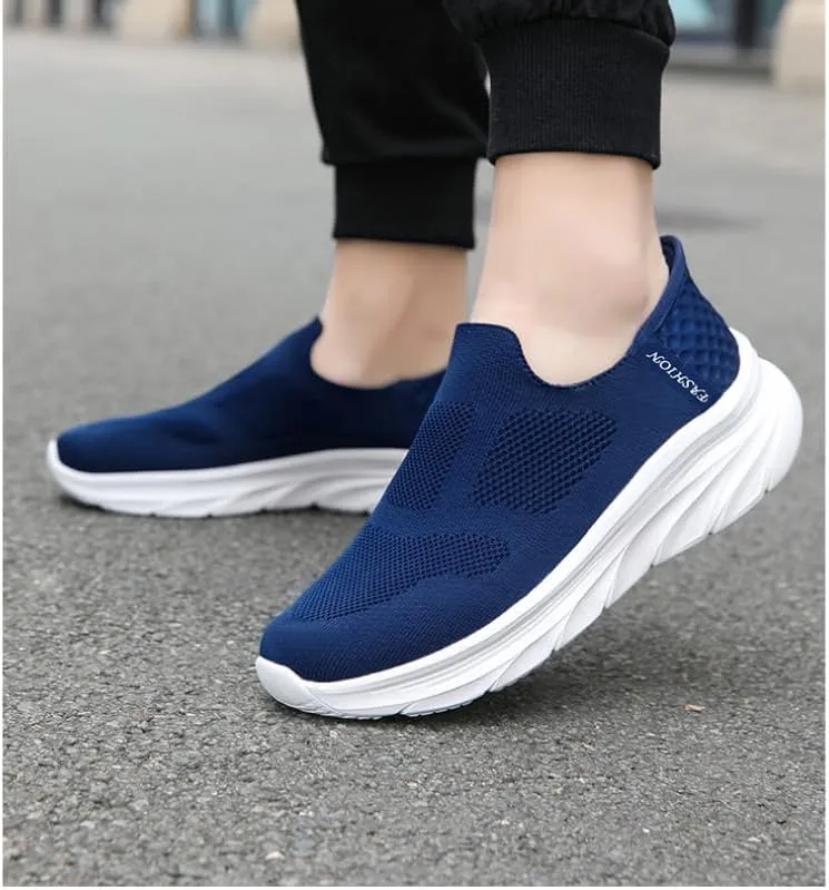 Men's Hands Free Slip On Sneaker Walking Shoes for Mens Dress Casual Comfortable Breathable Hiking Working All-Terrain Ankle Trekking Anti-Slip