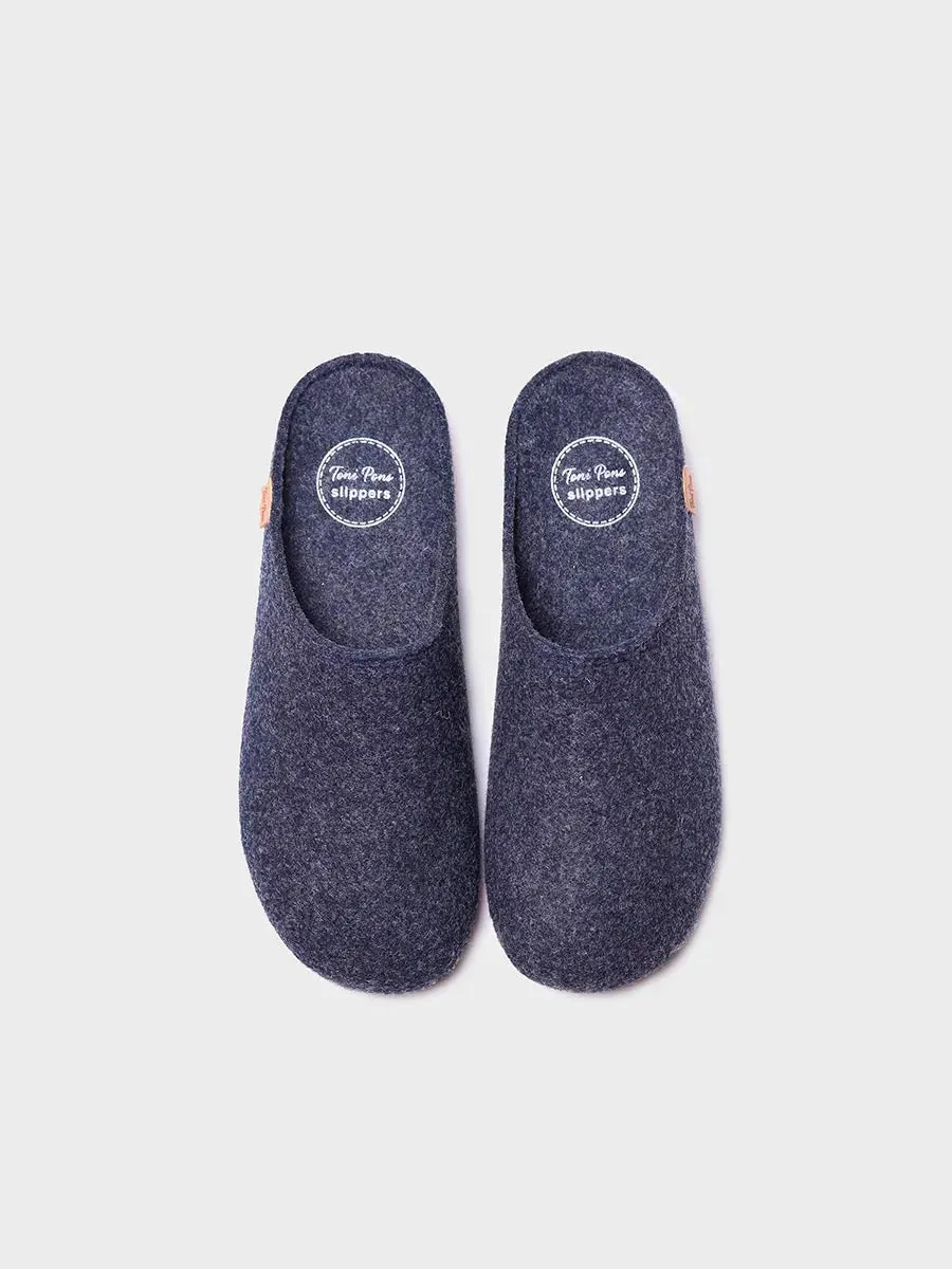 Men's house slipper made from recycled felt - NEO-FR