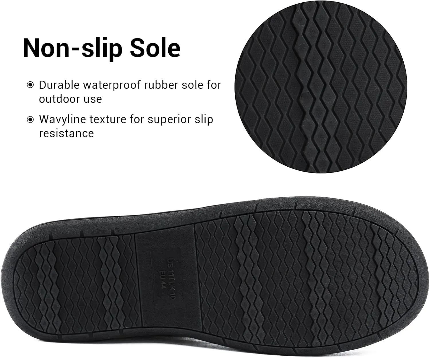 Mens Knit Bootie Slippers Comfy Casual Memory Foam Boot Slipper Indoor Outdoor House Shoes