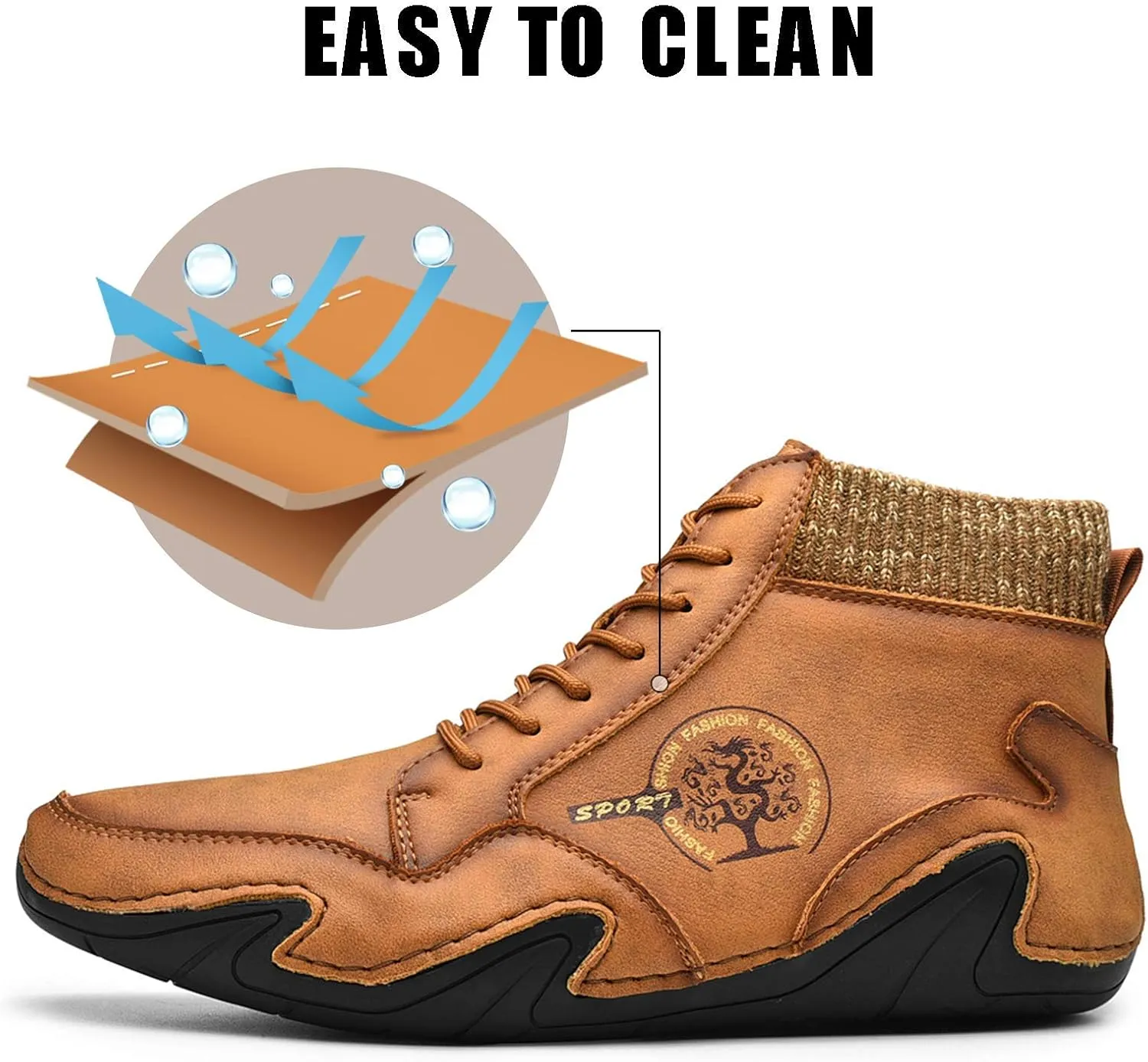 Mens Loafer Retro Leather Casual Oxford Shoes Handmade Comfort Moccasins Walking Business Work Office Dress Anti Slip Outdoor Summer Driving Boat Round Toe Slip on Shoe Wide Fit