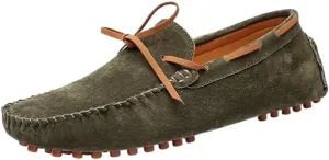 Mens Loafers Shoe Square Toe Suede Vamp Moccasins Boat Shoes Lightweight Anti-Slip Comfortable Party Slip-ons