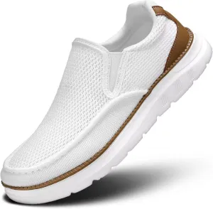 Mens Loafers Slip On Boat Shoes Casual Walking Dress Sneakers Mesh Business Oxfords Work Lightweight Soft Sole