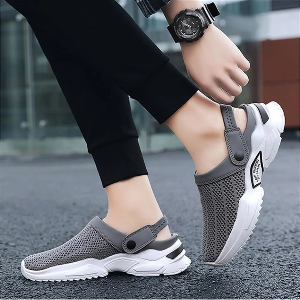 Men's Orthopedic Hollow-Out Summer Sandals, Slip On Mesh Shoes Sandals Breathable, Omfortable Slip On Shoes with Arch Support, Knit Mesh Walking Beach Sandals