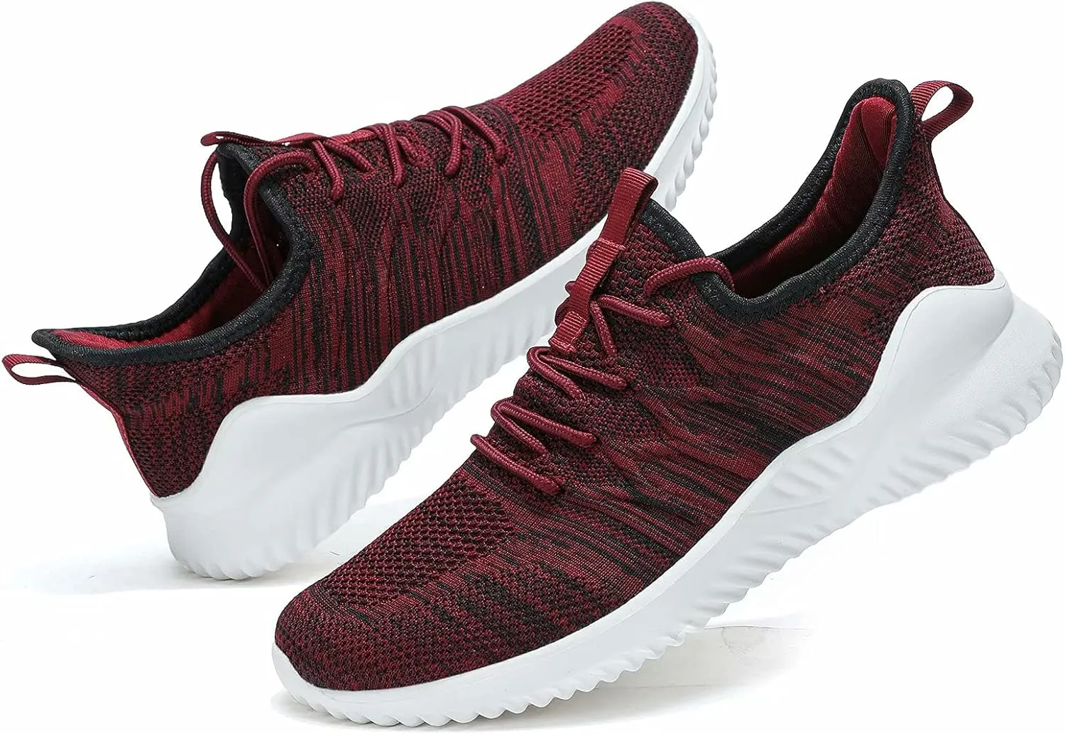 Mens Running Shoes Slip-on Walking Sneakers Lightweight Breathable Casual Soft Sole Trainers