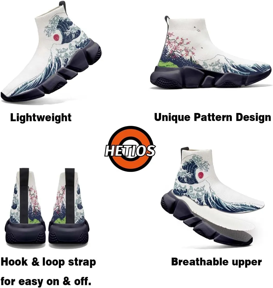 Mens Running Sneakers Art Graffiti Painted Shoes Mesh Breathable Slip-on Womens Tennis Shoes