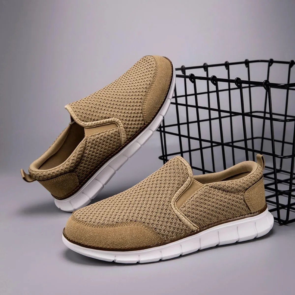 Mens Shoes Slip On Loafers Boat Walking Casual Shoes Non-Slip Lightweight Breathable Fashion Driving Gym Office Work Sneakers