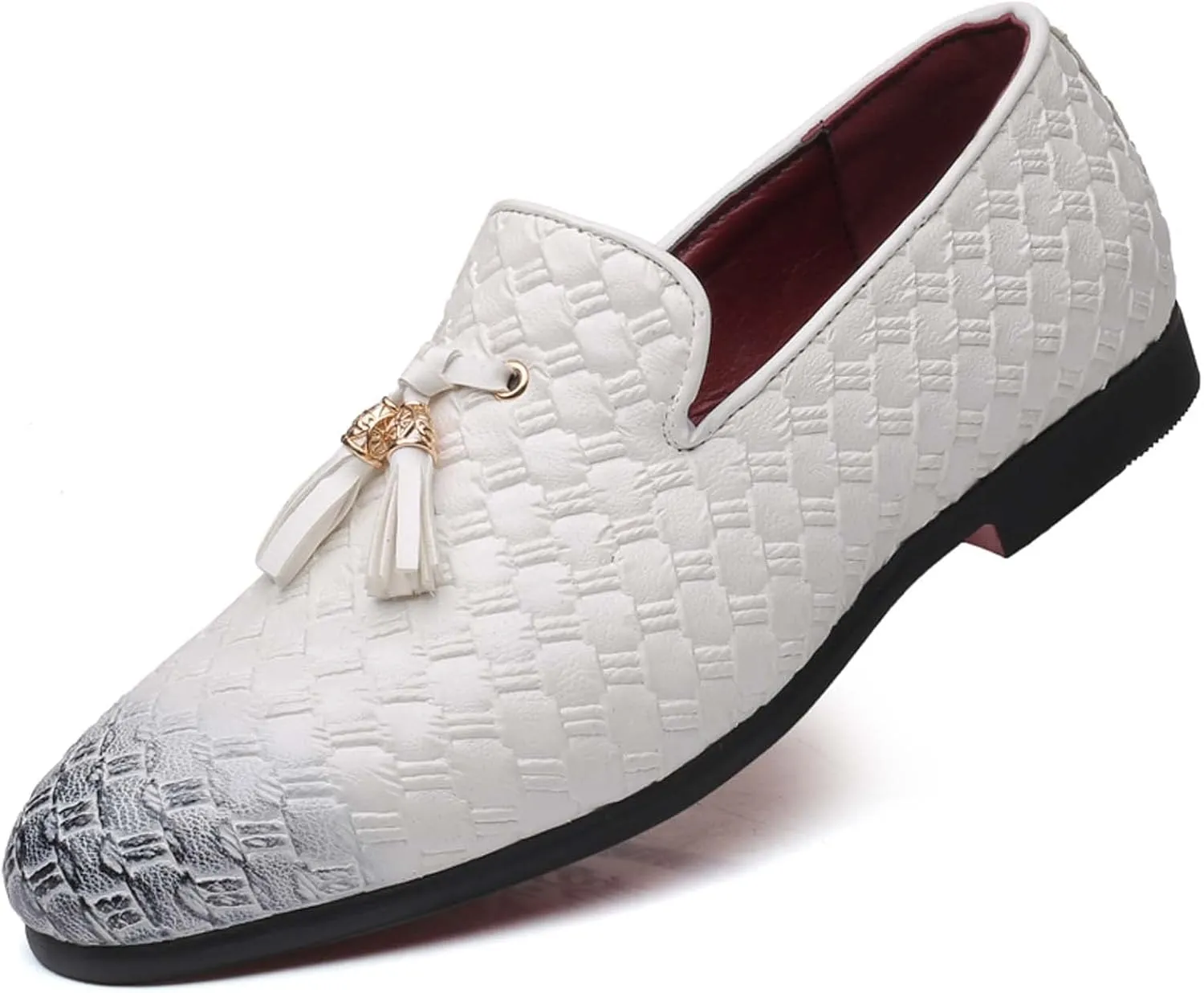 Mens Slip On Dress Shoes Leather Tassel Loafers