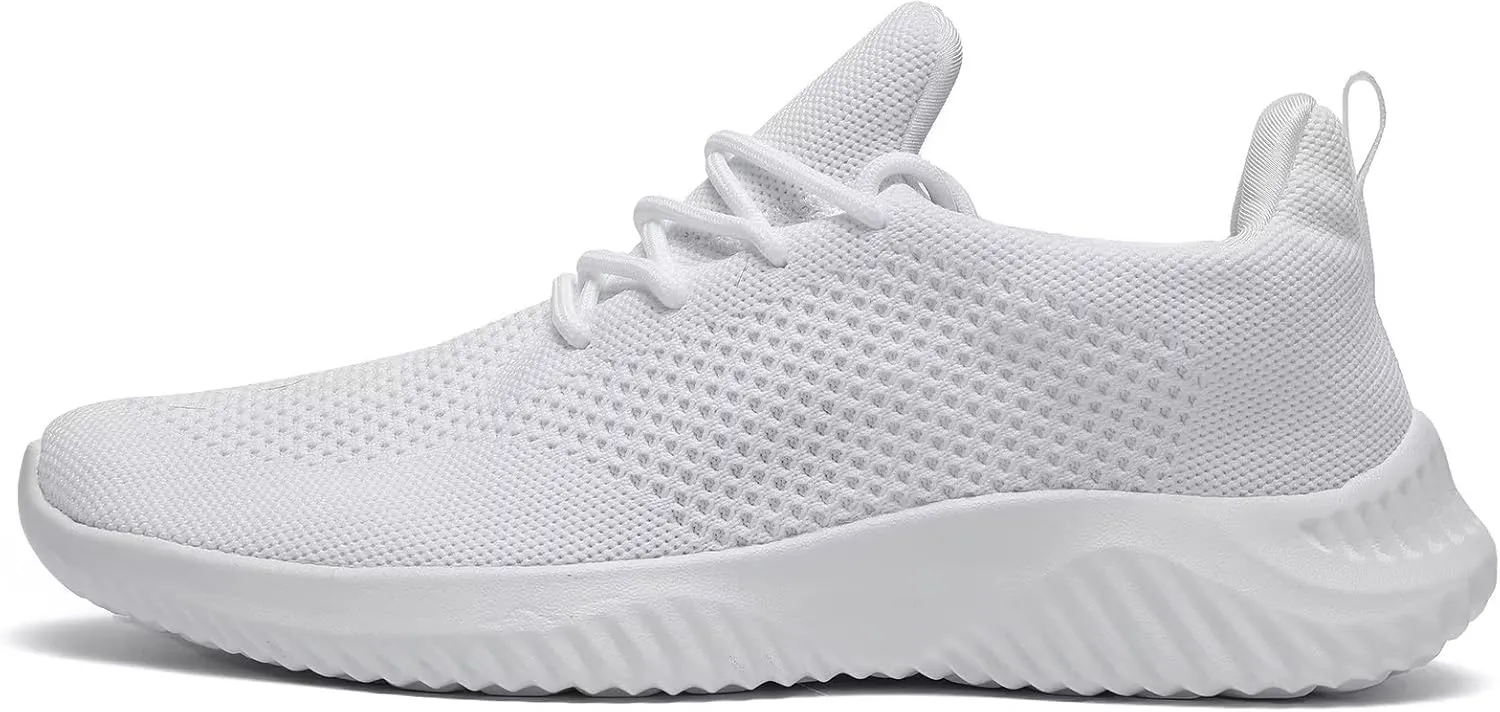 Men's Slip On Running Shoes Fashion Walking Sneakers Mesh Soft Sole Loafers Comfortable & Light-Weight Tennis Work Trainers