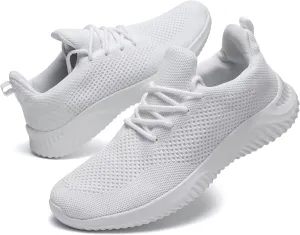 Men's Slip On Running Shoes Fashion Walking Sneakers Mesh Soft Sole Loafers Comfortable & Light-Weight Tennis Work Trainers