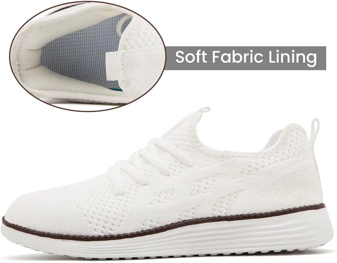 Mens Slip On Sneakers Walking Tennis Shoes Running Gym Athletic Workout Non Slip Fashion Casual Lightweight Breathable Soft Sole Mesh