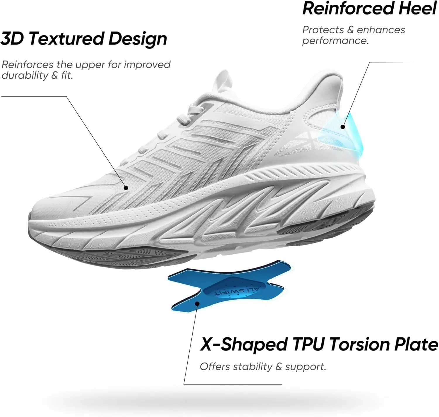 Men's Slip On Walking Shoes Running Comfortable Tennis Breathable Non Slip Athletic Gym Workout Cross Training Fashion Sneakers