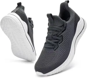 Mens Slip On Wide Walking Shoes Memory Foam Runnning Tennis Shoes Lightweight Breathable Casual Sneakers