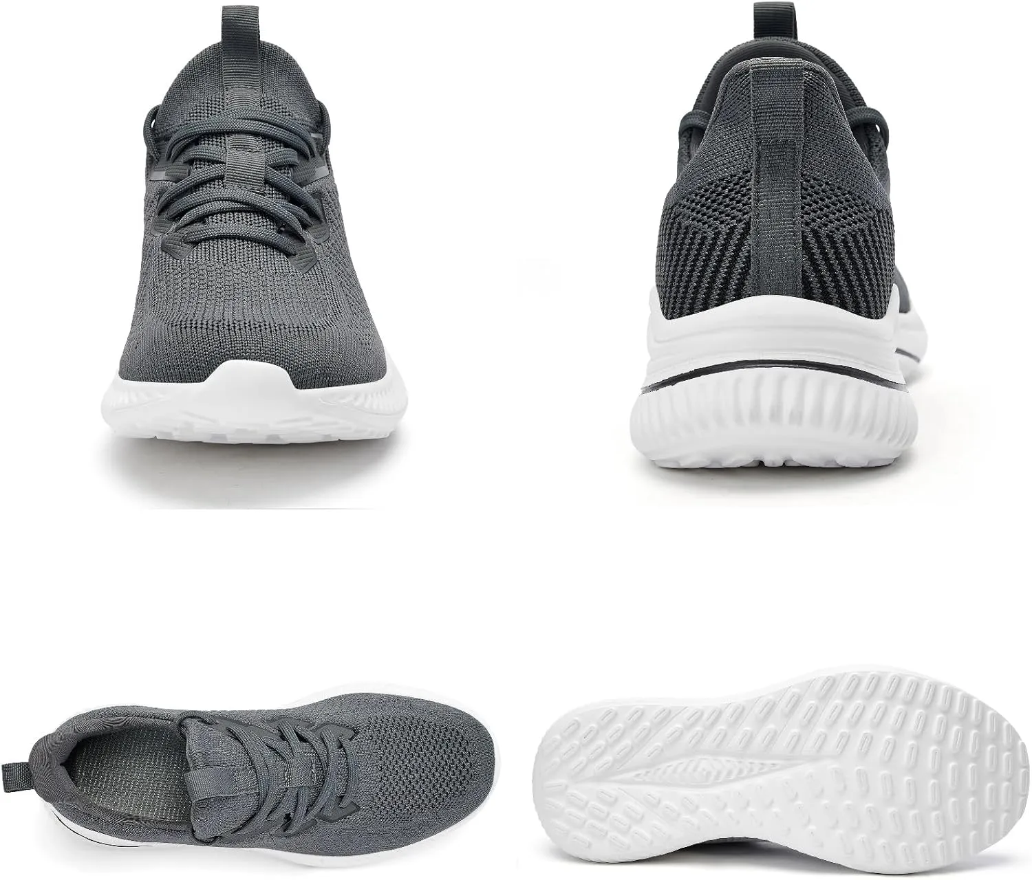 Mens Slip On Wide Walking Shoes Memory Foam Runnning Tennis Shoes Lightweight Breathable Casual Sneakers