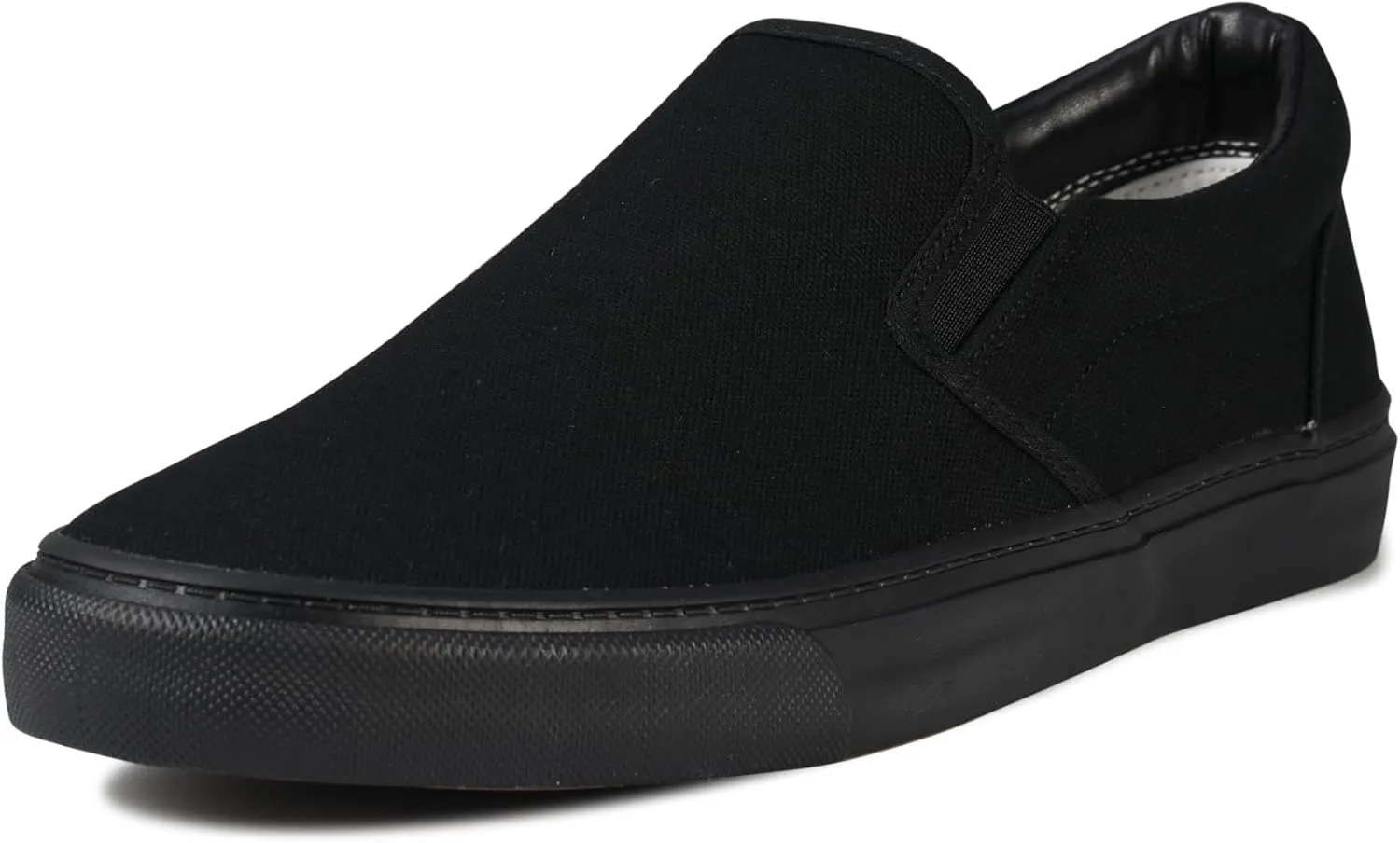 Men's Sneakers Classic Low Top Slip On Shoes Wide Canvas Skate Loafers Sneakers with Soft Insole Causal Dress Shoes for Men Comfortable Walking Shoes Slip on Sneakers for Men