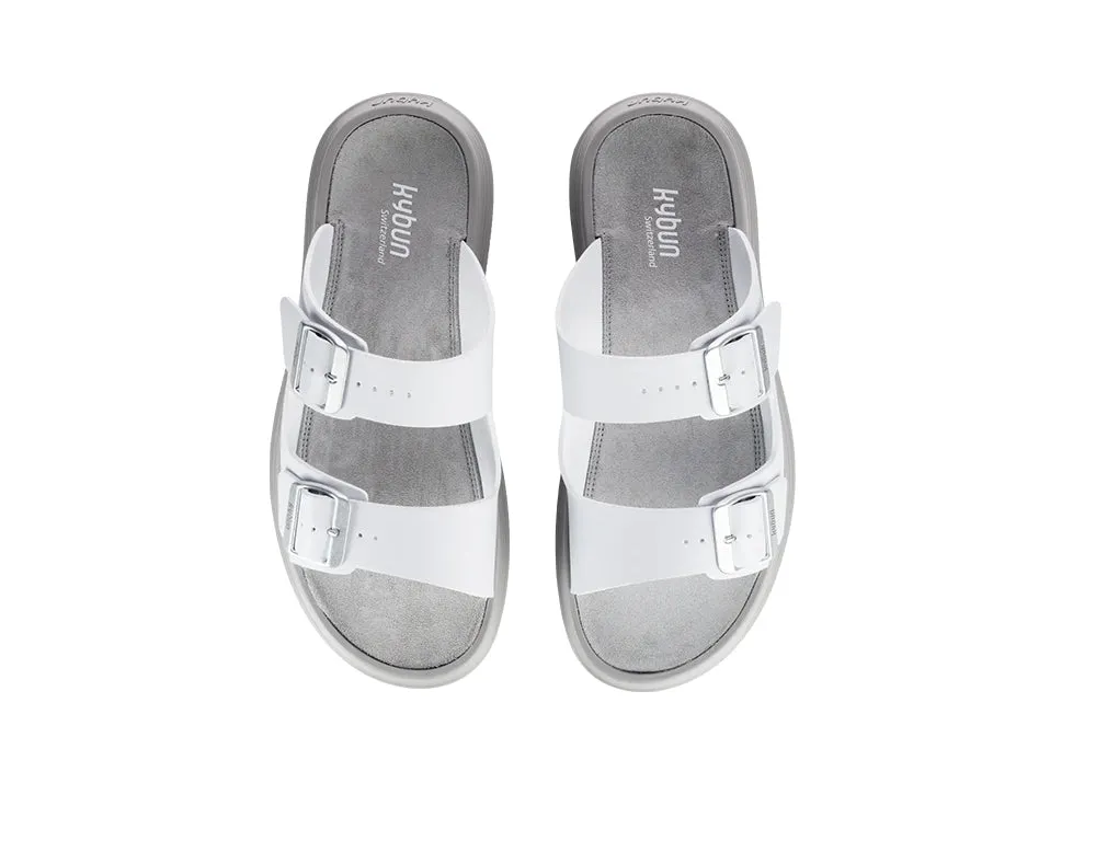 Mens Uri White Cushioned Sandals