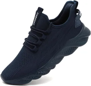 Mens Walking Shoes Running Trainers Sneakes Athletic Gym Fitness Sport Shoes Non Slip Breathable Mesh Comfortable Workout Fashion Slip On