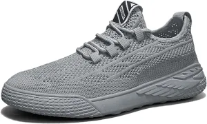 Men's Walking Shoes Slip-on Sneakers Breathable Mesh Running Shoes Lightweight Non Slip Hiking Shoes