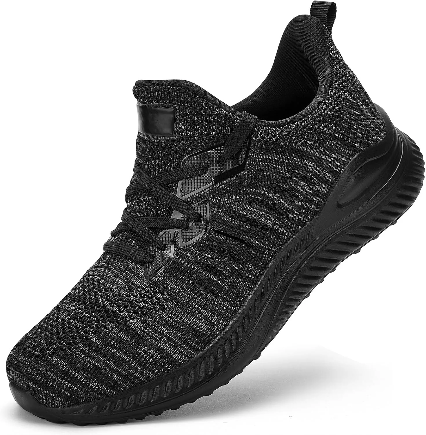 Mens Wide Sneakers - Slip On Memory Foam Walking Shoes Breathable Non Slip Tennis Running Shoe Ultra Lightweight Comfortable Workout Gym Jogging and Casual Sports