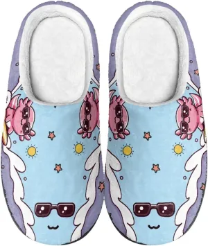 Men's Women's Non-slip Slippers, Flannel Warm Soft Cozy Slippers, House Bedroom Indoor/Outdoor Warm Shoes, Size 2-12