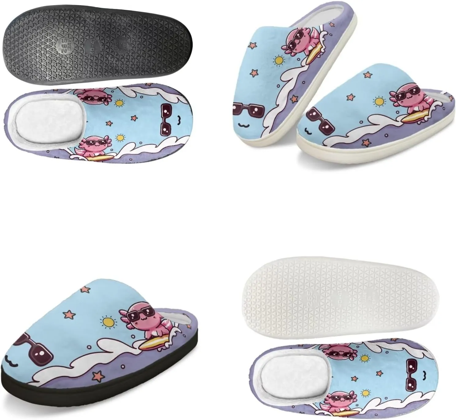 Men's Women's Non-slip Slippers, Flannel Warm Soft Cozy Slippers, House Bedroom Indoor/Outdoor Warm Shoes, Size 2-12
