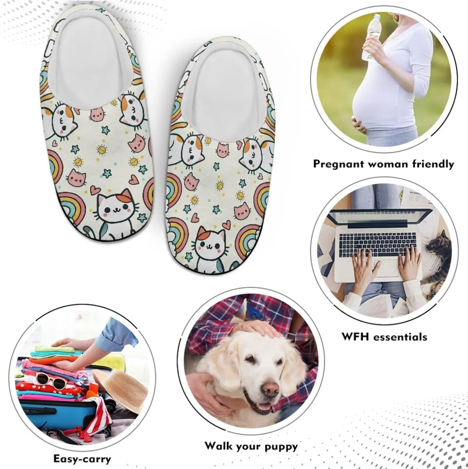 Men's Women's Non-slip Slippers, Flannel Warm Soft Cozy Slippers, House Bedroom Indoor/Outdoor Warm Shoes, Size 2-12