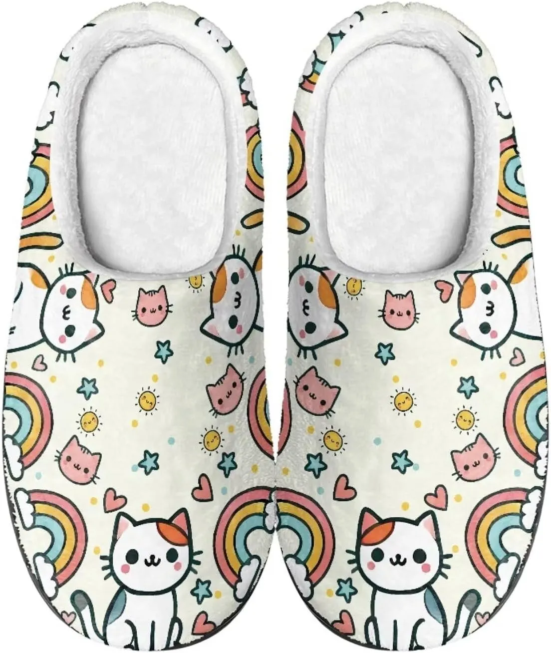 Men's Women's Non-slip Slippers, Flannel Warm Soft Cozy Slippers, House Bedroom Indoor/Outdoor Warm Shoes, Size 2-12