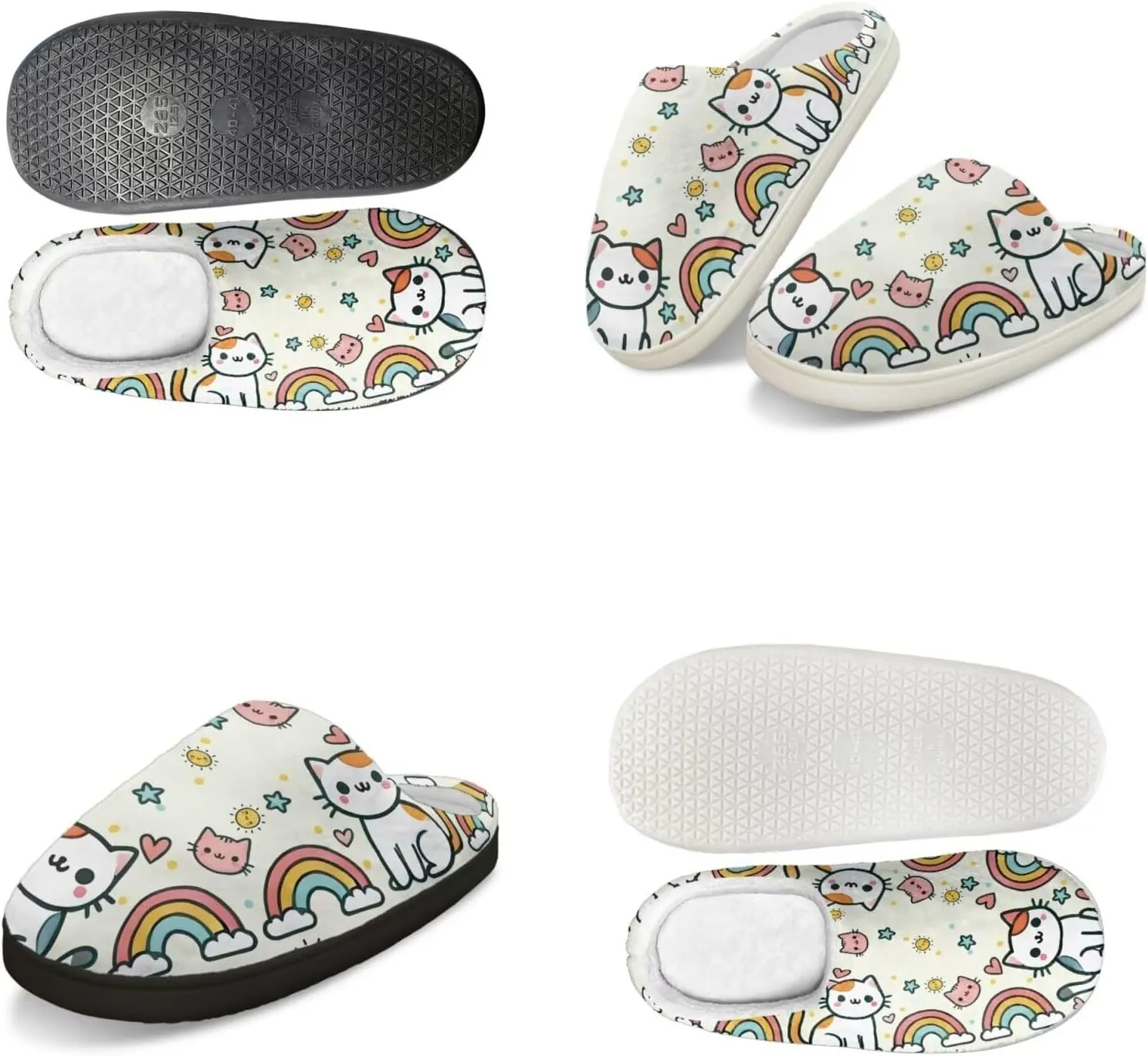 Men's Women's Non-slip Slippers, Flannel Warm Soft Cozy Slippers, House Bedroom Indoor/Outdoor Warm Shoes, Size 2-12