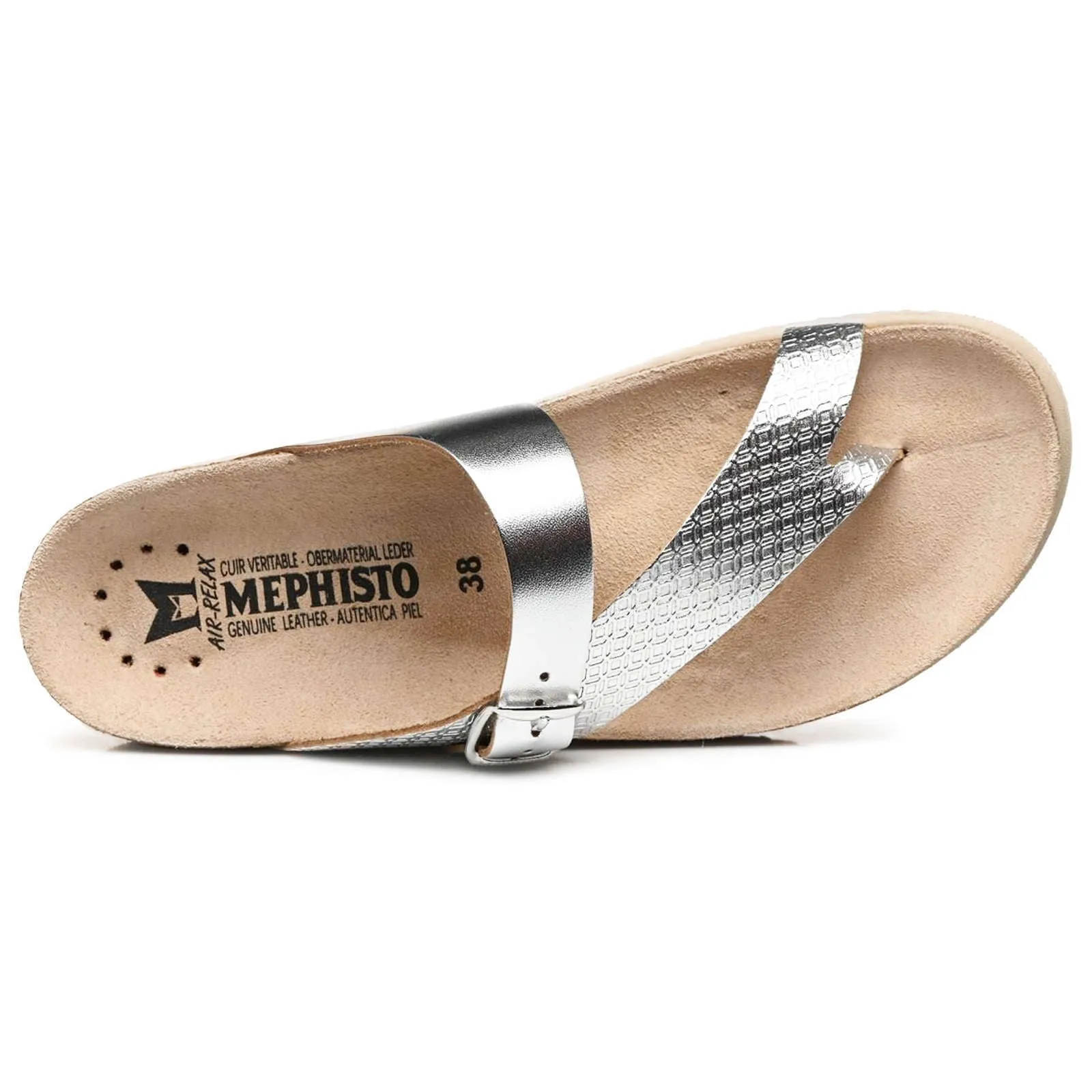 Mephisto Helen Mix Metallic Leather Women's Slide Sandals