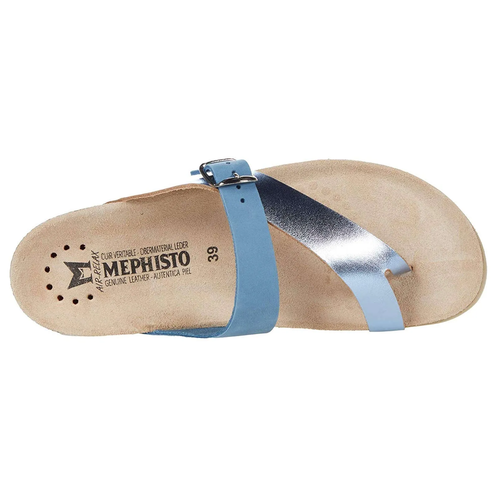 Mephisto Helen Mix Metallic Leather Women's Slide Sandals