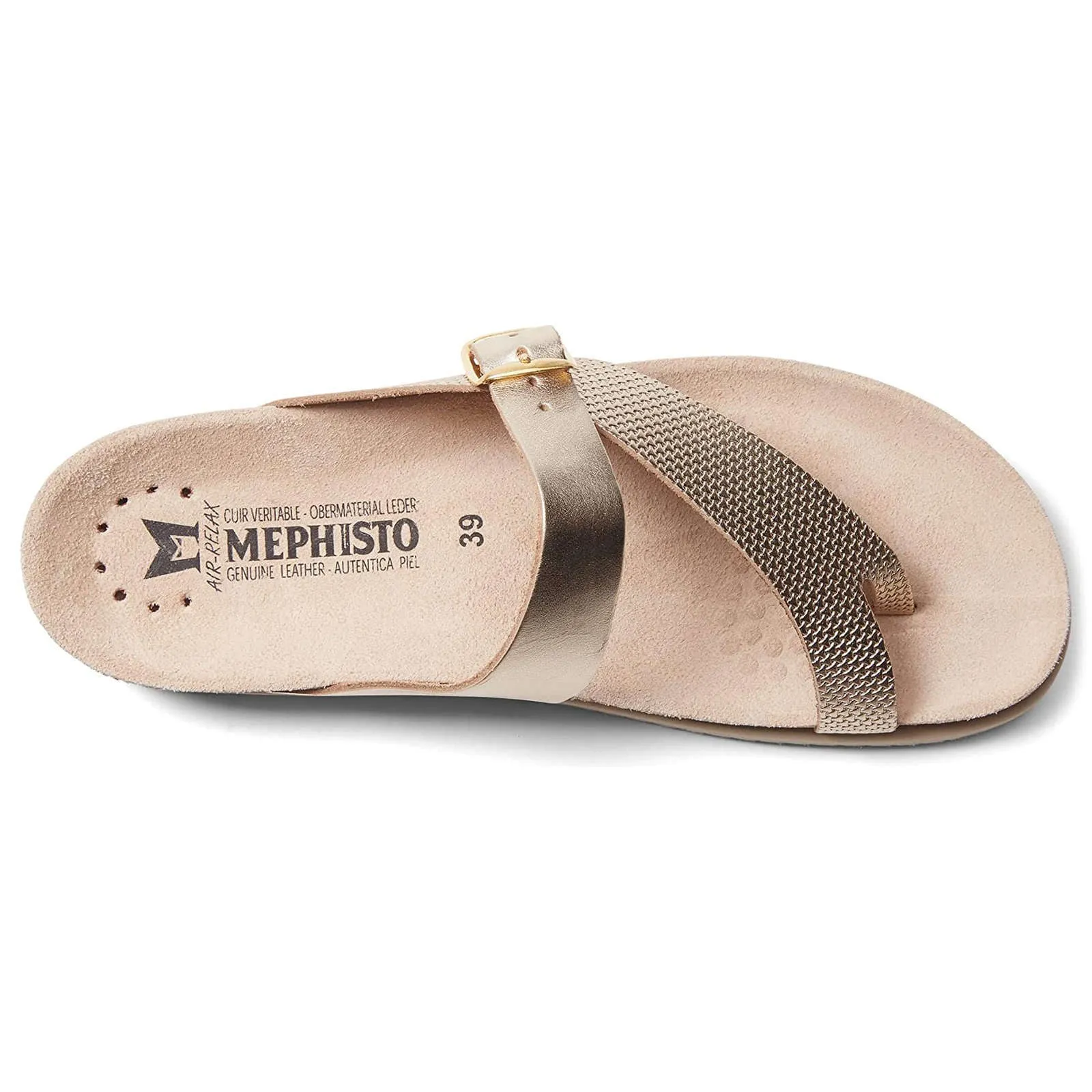 Mephisto Helen Mix Metallic Leather Women's Slide Sandals