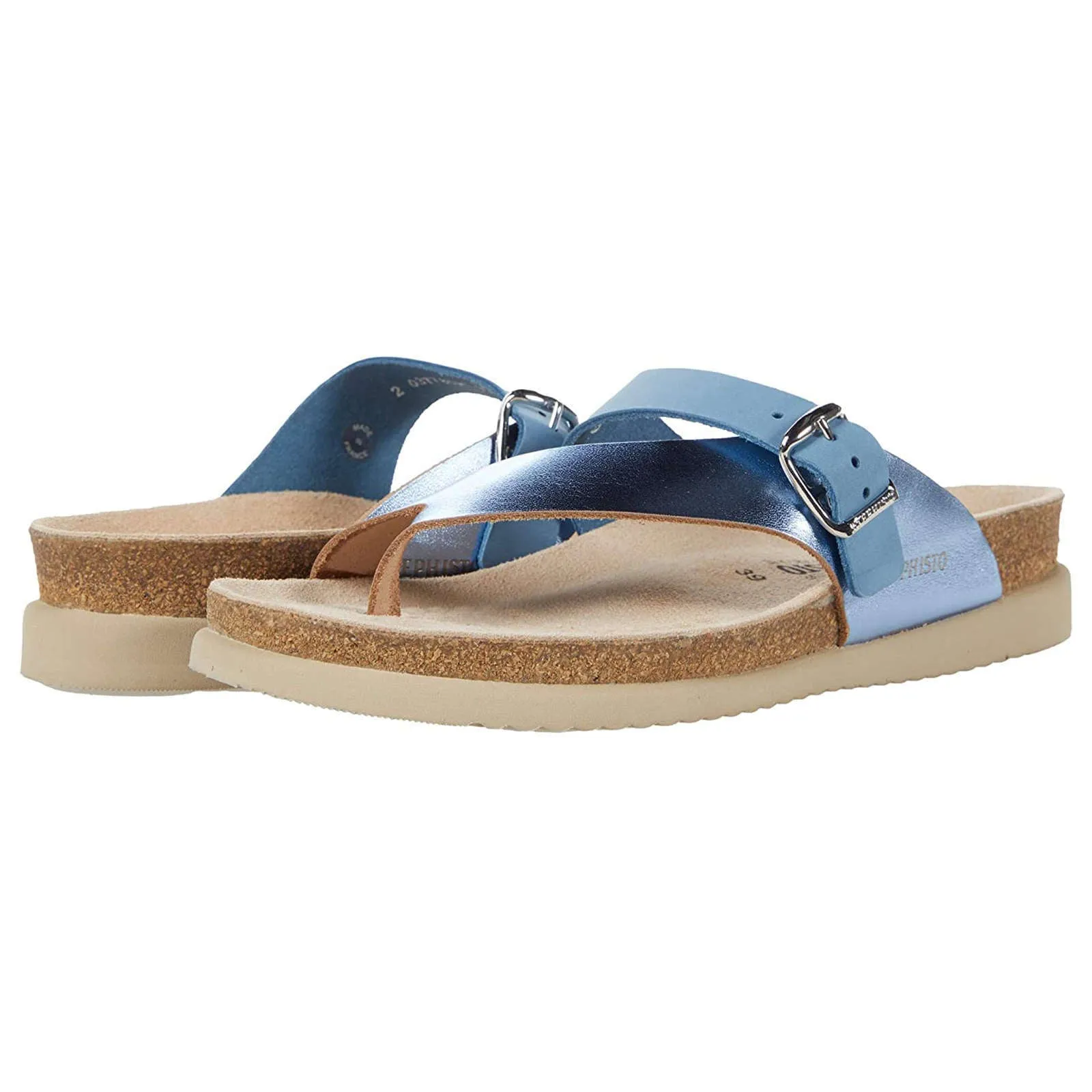 Mephisto Helen Mix Metallic Leather Women's Slide Sandals