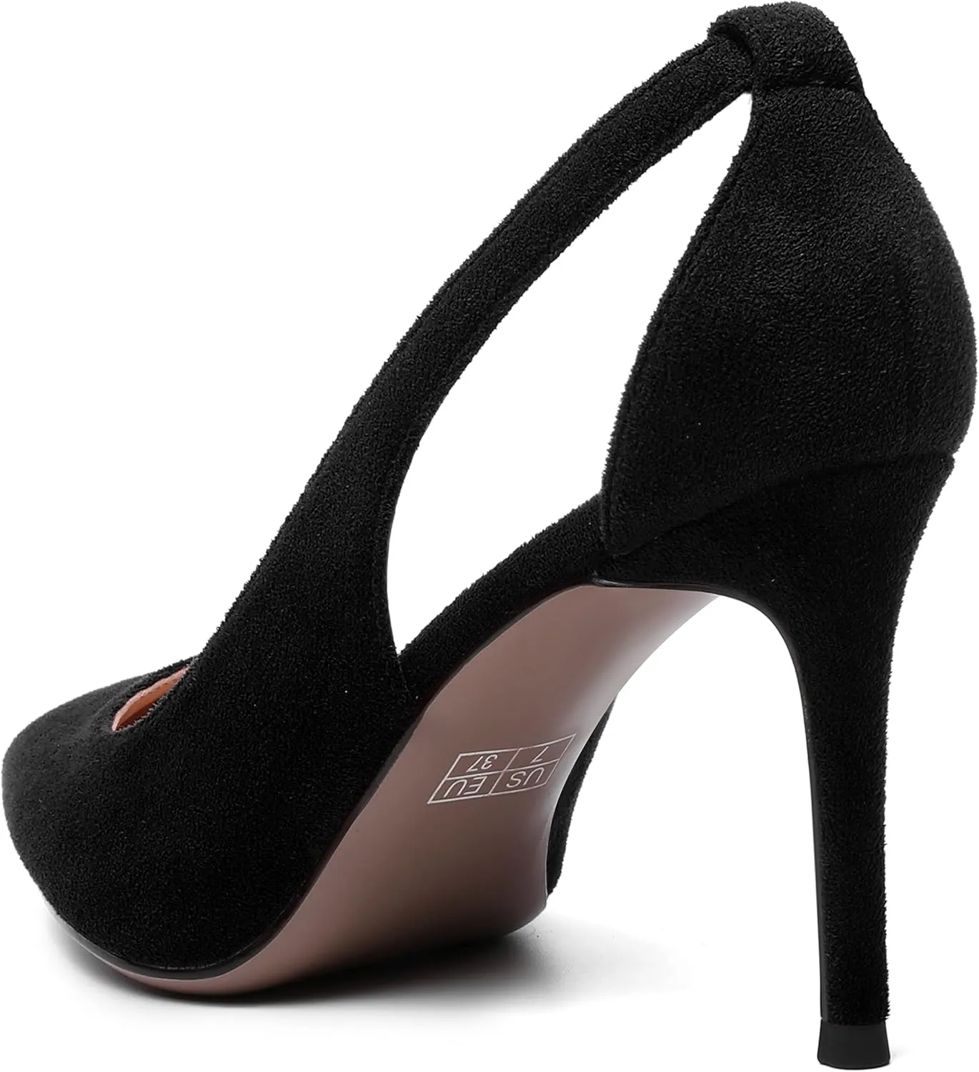 MERRORI Womens Dress Slip On Suede Dating Pointed Toe Dress Stiletto High Heel Pumps Shoes 3.3 Inch