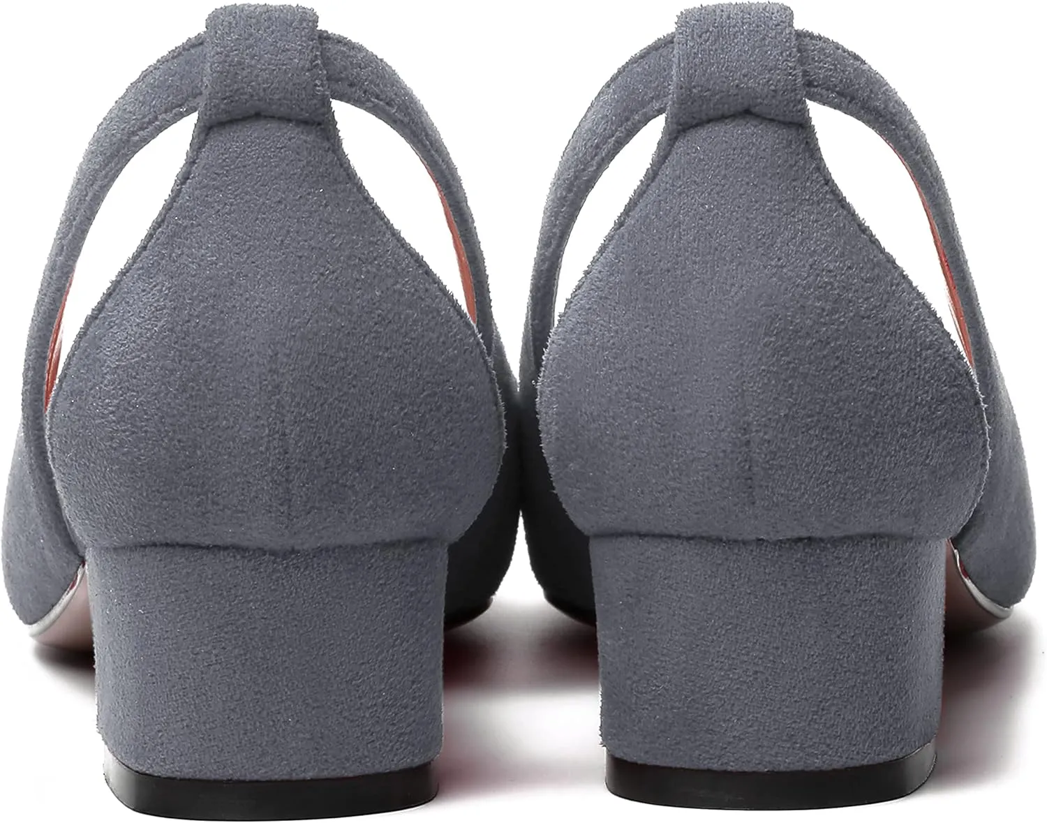 MERRORI Womens Pointed Toe Dress Slip On Suede Evening Chunky Low Heel Pumps Shoes 1.5 Inch