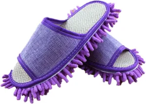 Microfiber Mop Cleaning House Slippers Detachable Mopping Shoes Cleaning Tool Fits Womens Size 5.5-8