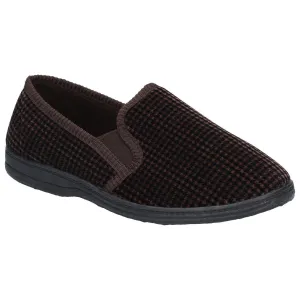Mirak Highbury Twin Gusset Slipper Brown