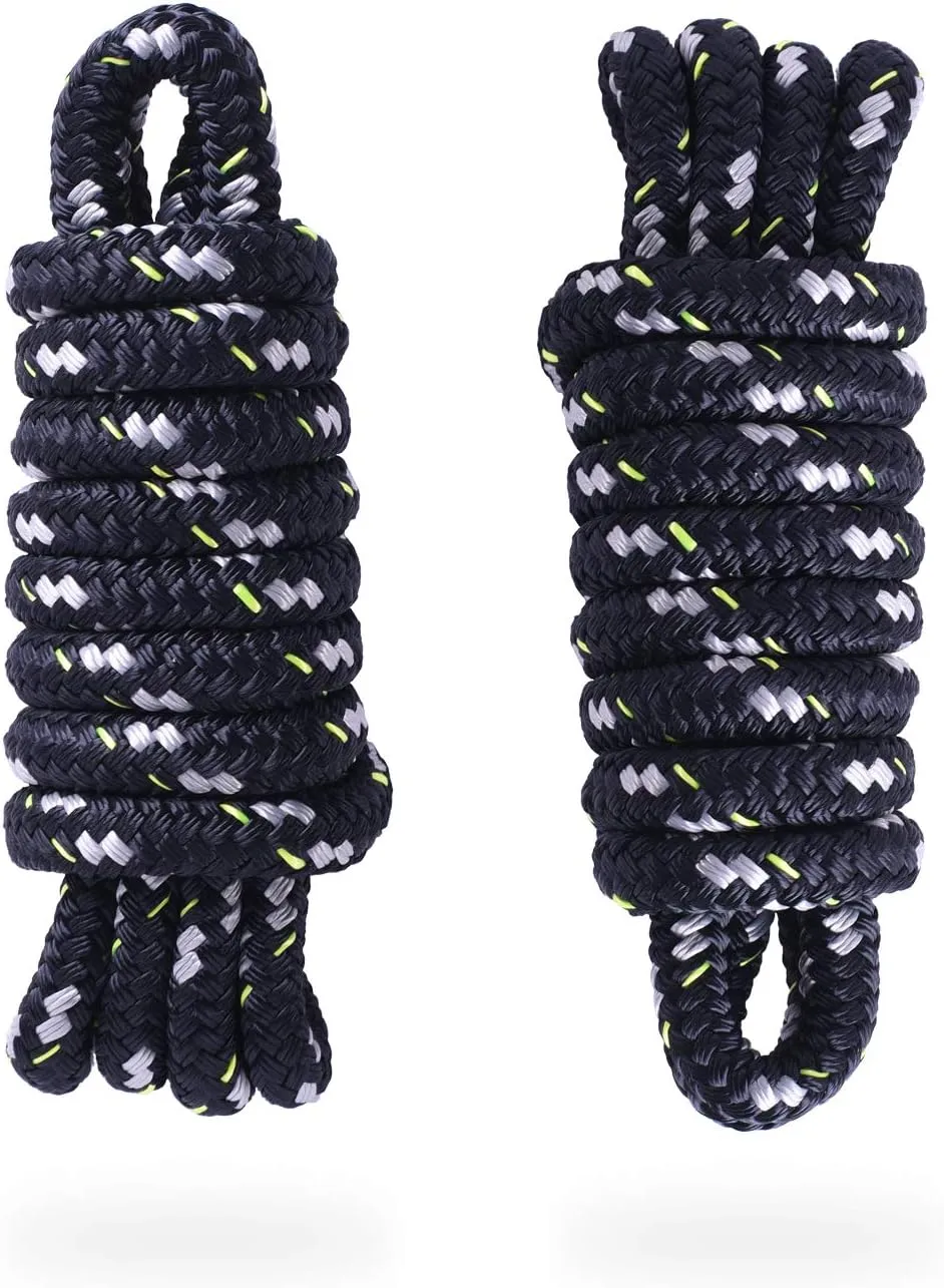 MISSION Boat Gear Fender Line 3/8" x 6' (2 Pack, Black)
