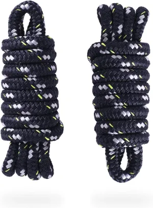 MISSION Boat Gear Fender Line 3/8" x 6' (2 Pack, Black)