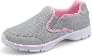 MizHome Women's Non Slip Athletic Walking Shoes Breathable Mesh Slip-on Sneakers