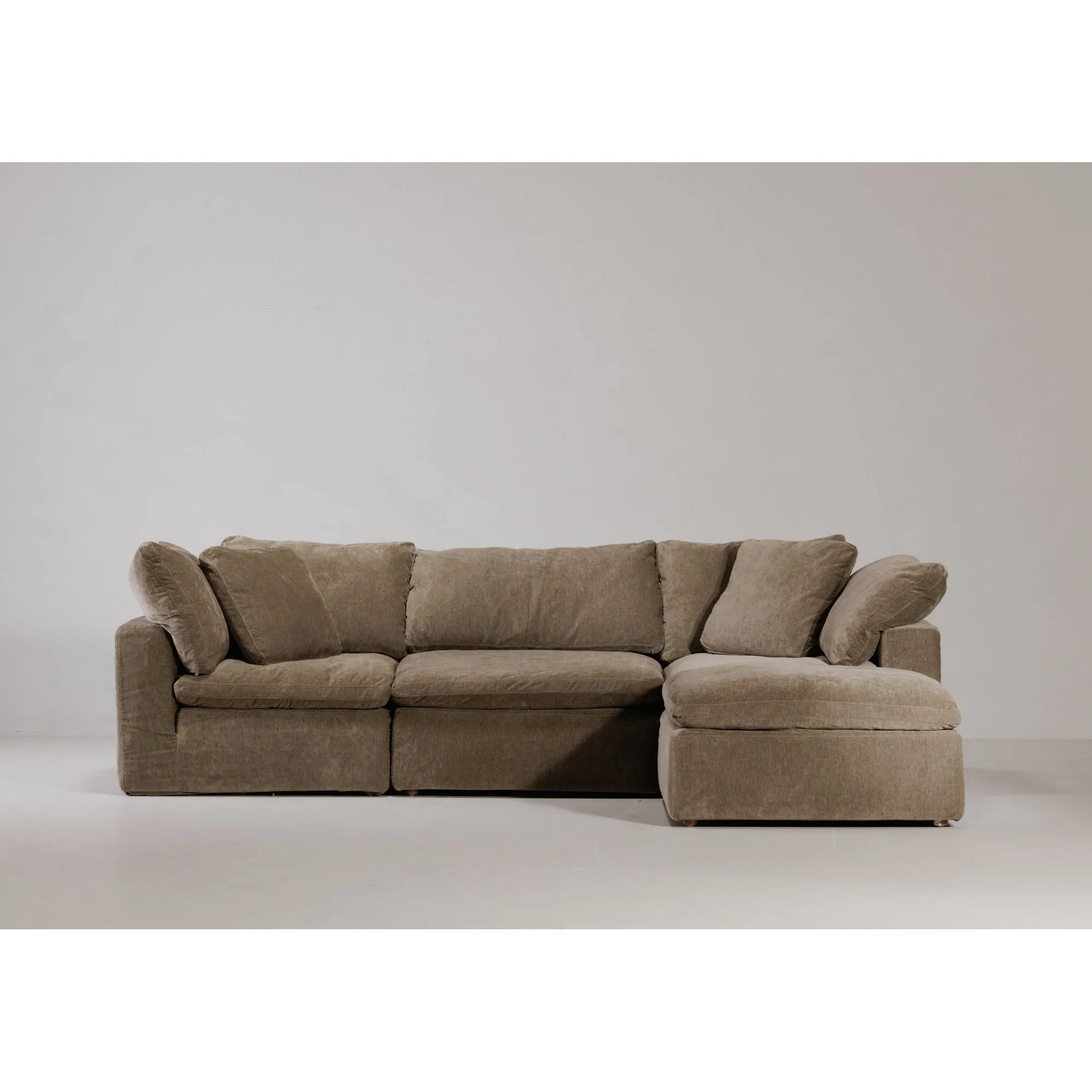 Moe's Home Collection Clay Lounge Modular Sectional ~ Desert Sage Green Performance Fabric
