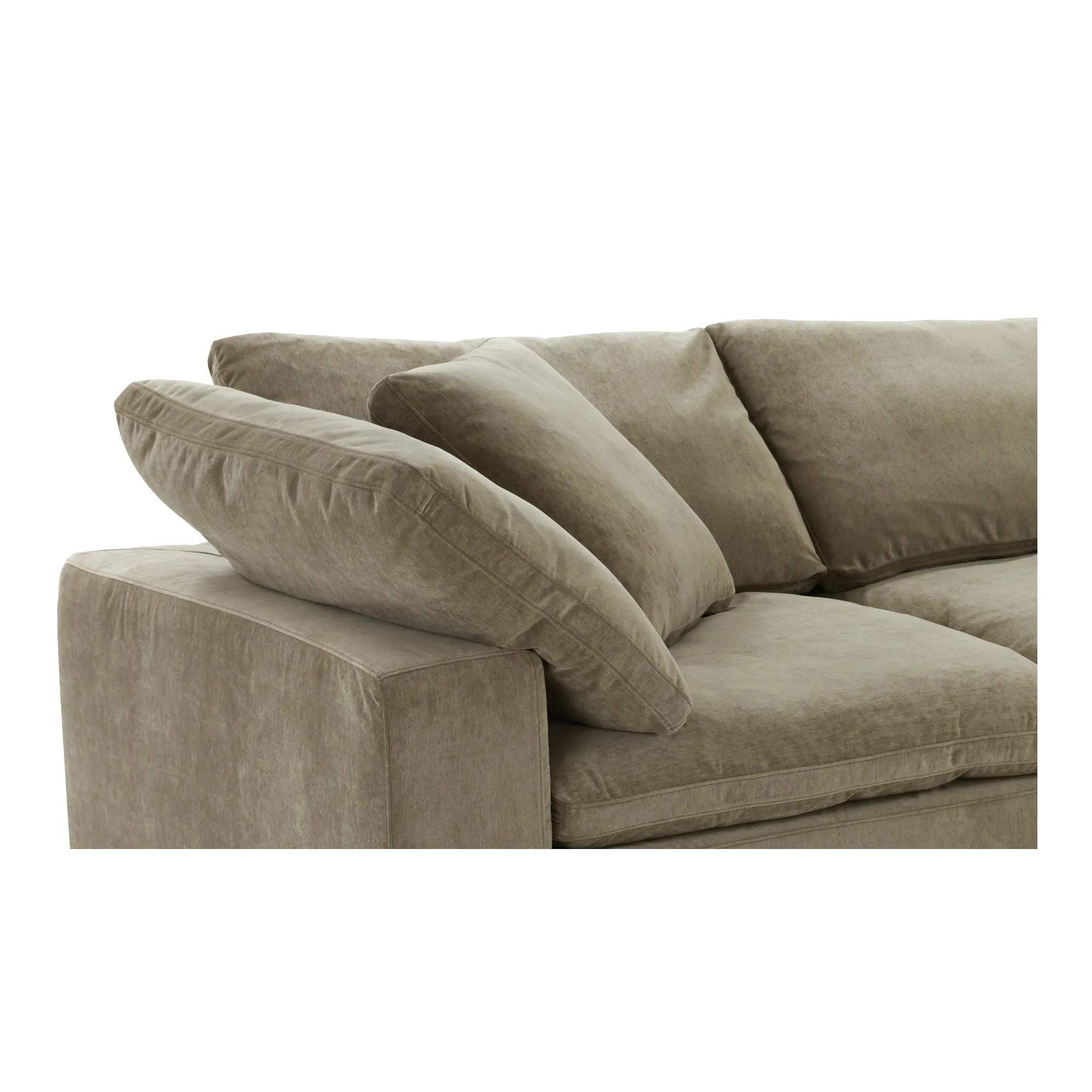 Moe's Home Collection Clay Lounge Modular Sectional ~ Desert Sage Green Performance Fabric
