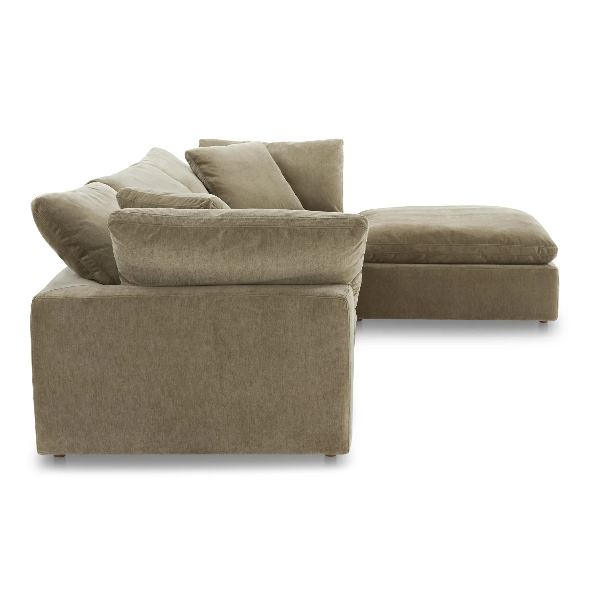 Moe's Home Collection Clay Lounge Modular Sectional ~ Desert Sage Green Performance Fabric