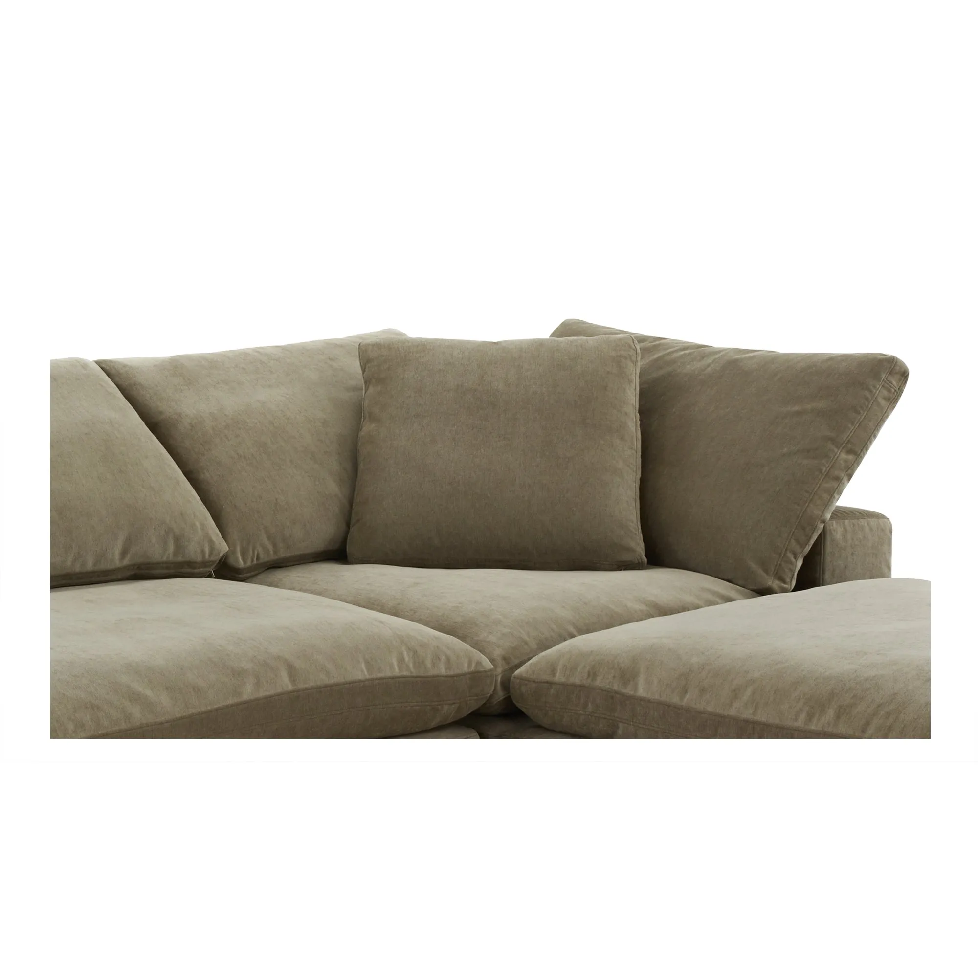 Moe's Home Collection Clay Lounge Modular Sectional ~ Desert Sage Green Performance Fabric