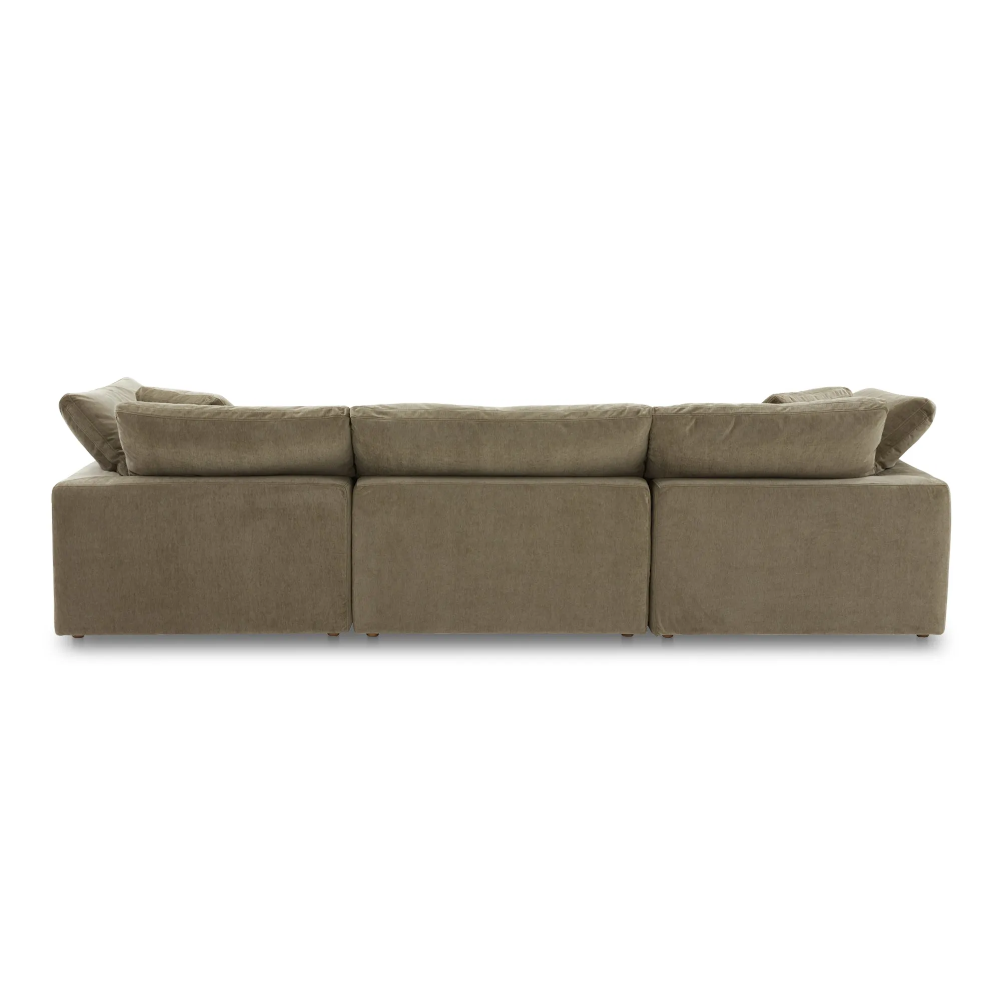 Moe's Home Collection Clay Lounge Modular Sectional ~ Desert Sage Green Performance Fabric