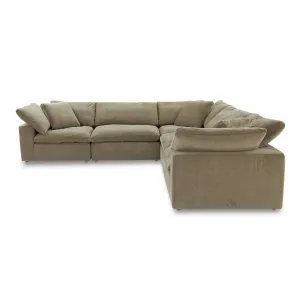 Moe's Home Collection Terra Desert Sage Classic L-Shaped Modular Sectional